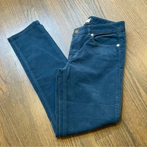 Tory Burch  “Super Skinny Jean” Corduroy Pants in Teal size 26 - Picture 5 of 8